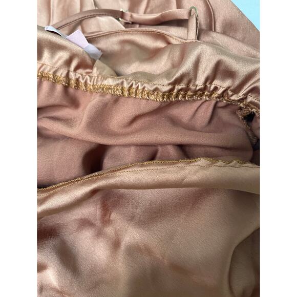Show Me Your Mumu Tuscany Maxi Slip Dress  in Copper Luxe Satin, size S - Picture 4 of 12